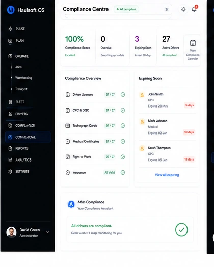 AI Compliance interface concept